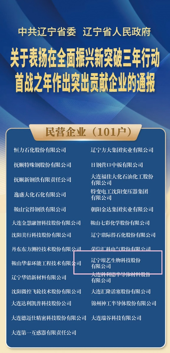 遼寧省企業(yè)大會隆重召開，垠藝生物受邀參會并榮獲表彰(圖1)